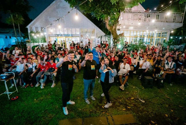 Suasana Nonton Bareng Liverpool x Tottenham Hotspur pada 27 April 2025 malam di Jakarta dan Malang dihadiri oleh lebih dari 300 penonton bersama BYOND by BSI.