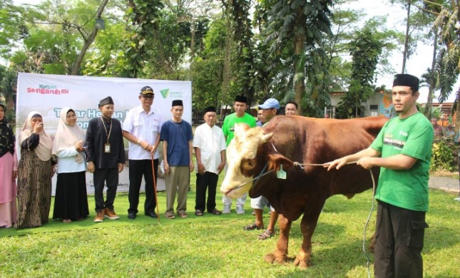 Dompet Dhuafa menggelar pelaksanaan Penyembelihan hewan kurban bertempat di Zona Madina, Parung, Bogor-Jawa Barat, pada Sabtu (07/06/2025).