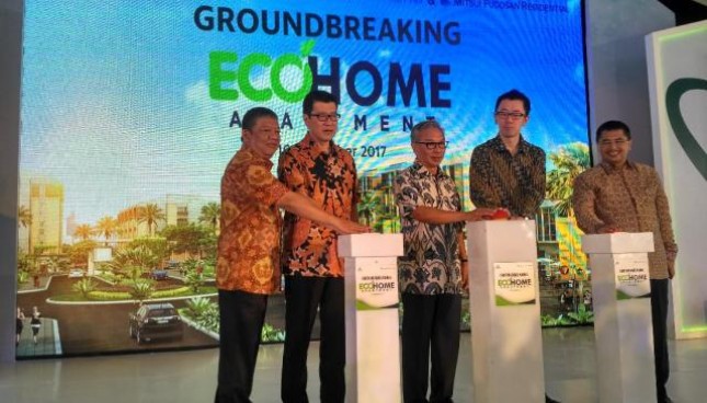 PT Ciputra Residence melakukan ground breaking proyek EcoHome Apartement di kawasan Citra Raya Tangerang Banten, Sabtu (16/12/2017).