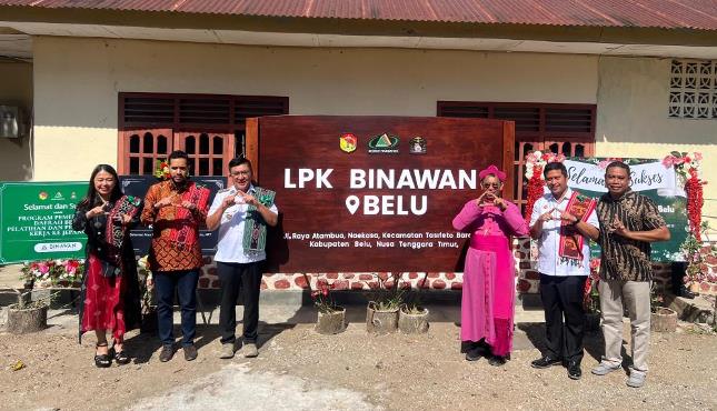 Peresmian Lembaga Pelatihan Kerja (LPK) Binawan Belu di Gedung Emaus Pastoral Center. 
