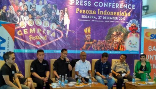 Suasana Konferensi Pers Ancol menyambut tahun baru 2018 dengan tajuk "Pesona Indonesiaku" (Foto: INDUSTRY.co.id)