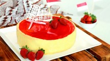 Kue stroberi yogurt