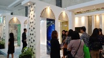 Booth PT Fajar Gelora lnti atau lebih dikenal dengan nama Fagetti di IndoBuildTech 2019, JCC.(Andi Mardana)
