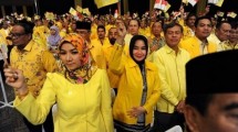 Ilustrasi angkatan muda Partai Golkar. (Romeo Gacad/AFP)