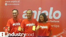 Co-Founder Anjelo Oky Kurniawan saat soft launching logistic platform Anjelo (Foto: Dok.Industry.co.id)