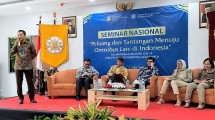 Wakil Ketua Umum Kadin Bidang Industri Energi, Minyak dan Gas, Bobby Gafur Umar di sela-sela Seminar Dies Natalis Fakultas Hukum UGM di Yogyakarta