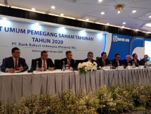 Jajaran Direksi Bank BRI setelah RUPS