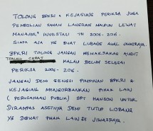 Tulisan curhat Beny Cokro