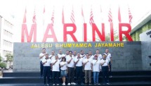 Olahraga Bersama BNI-Prajurit dan PNS Korps Marinir