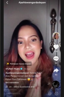 #samasamadirumah hastag viral aplikasi tiktok