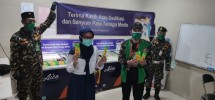 Penyerahan APD dan es Krim ke RSUD Pesanggrahan