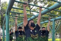 Tingkatkan Imunitas Tubuh, Prajurit Marinir Sidoarjo Laksanakan Olah Raga