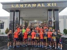 Prajurit Yonmarhanlan XII Pontianak Juara Lomba Bola Voly