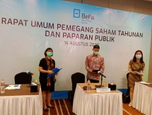 Bekasi Fajar Industrial Estate (BEFA),menggelar Rapat Umum Pemegang Saham Tahunan di Hotel Enso, Kawasan Industri MM2100, Bekasi, Jumat (14/8/2020).
