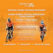 Gowes Virtual Berdonasi dalam FibreFirst Cycling 2020