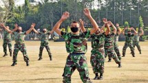Prajurit Yonif 5 Marinir Jaga Kebugaran Jasmani