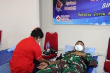 Lanud Silas Papare Gandeng PMI Gelar Kegiatan Donor Darah