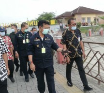 Menteri Pertanian Syahrul Yasin Limpo saat melihat integrated farming