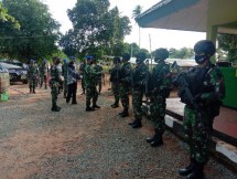 Danpuspomad Kunjungi Pos Kout Satgas Pamtas Yonif 125Simbisa