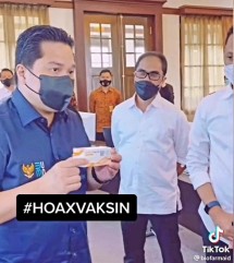 Erick Thohir Jamin Vaksin Covid-19 Asli dan Aman