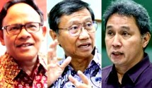 Komarudin Hidayat, SD Darmono dan Hilmar Farid (kolase)
