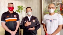 Gubernur Jakarta Anies Baswedan dan Tim Persija