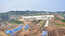 Progress pembangunan bendungan Ciawi