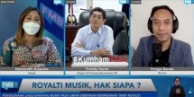 Diskusi Media (Dismed) Forum Merdeka Barat 9 (FMB9) yang digelar secara virtual bertajuk “Royalti Musik, Hak Siapa? pada Senin (21/6/2021).