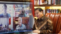 Courtesy Call virtual antara Duta Besar Amerika Serikat untuk Indonesia H.E. Sung Kim dan Menteri Koordinator Bidang Perekonomian Airlangga Hartarto