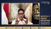 Menteri Pariwisata dan Ekonomi Kreatif Sandiaga Salahuddin Uno Saat Weekly Press Briefing (Dok: Kemenparekraf)