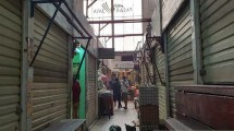 Ilustrasi toko pasar tutup