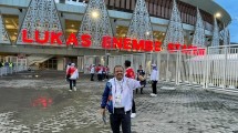Novel Arsyad Direktur Utama dan Anton Satyo Hendriatmo selaku Direktur Operasi BidangGedung PTPP turut hadir secara langsung dalam pesta pembukaan PON XX Papua