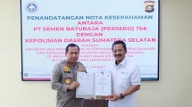 Semen Baturaja dan Polda Sumsel Teken MoU untuk Pengamanan Objek Vital Nasional