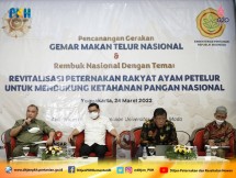 Direktur Jenderal Peternakan dan Kesehatan Hewan (Dirjen PKH), Nasrullah saat acara Rembug Nasional Peternak Rakyat Ayam Ras Petelur di Yogyakarta 