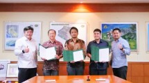 Penandatanganan kerja sama antara PT Jababeka Morotai dengan PT PT Ocean Mitramas dan PT Indo Numfor Pacific