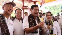 Gubernur Lampung Arinal Djunaidi bersama Menko Luhut dan Menperin Agus