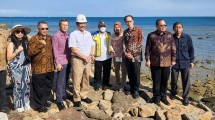 Menko Marves Luhut Binsar Pandjaitan dan Menteri PUPR Basuki Hadimuljono kunjungi Tanjung Lesung 