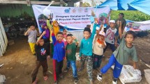 Anak-anak di Papua yang menerima ketahanan pangan