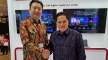 Guo Hailong, CEO Huawei Indonesia bersama Menteri BUMN Erick Thohir 