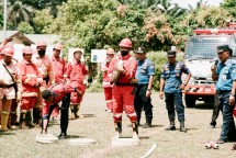 Pelatihan Pencegahan dan Penanggulangan Kebakaran Lahan dan Hutan yang diinisiasi oleh Musim Mas, bekerjasama dengan instansi pemerintahan di Kabupaten Pelalawan, Provinsi Riau.