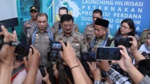 Menteri Pertanian, Syahrul Yasin Limpo (Mentan SYL) saat launching hilirisasi peternakan di Kabupaten Pasuruan