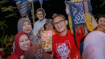 Menparekraf Sandiaga Uno saat menemui komunitas kreatif di Jawa Tengah