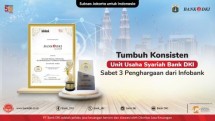 Tumbuh Konsisten, Unit Usaha Syariah Bank DKI Sabet 3 Penghargaan dari Infobank