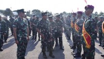 Di Sarang Petarung Marinir, Wakasal Tinjau Kesiapan Pasukan Upacara Gabungan Laut HUT ke 78 TNI