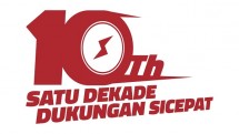 Logo HUT ke-10 tahun SiCepat Ekspres dengan tagline ‘’Satu Dekade Dukungan SiCepat’’ yang diperingati pada 1 Februari 2024.