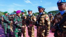 Dankormar Mayor Jenderal TNI (Mar) Endi Supardi Hadiri Pelepasan Satgas Konga 
