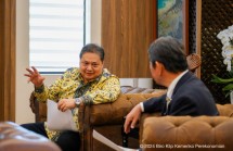 Menko Airlangga dan Sekjen LDP Jepang