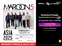 Tiket Maroon 5 beli di livin by mandiri