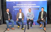 kiri-kanan: Head Presales Multipolar Technology Liendra Heryadi, SVP Bank BTN Wahyudi Joko Santoso, Director Account Management FSI & Commercial Multipolar Technology Herryyanto, dan Presales IBM Hardware Multipolar Technology Herryyanto menjelaskan tentang pentingnya modernisasi aplikasi bisnis perusahaan kepada seminar Accelerating Digital Transformation: Modernizing Applications with IBM Infrastructure yang digelar oleh PT Multipolar Technology Tbk di Jakarta, Selasa, 24 September 2024