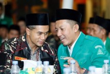 Ketum Kadin Anindya Bakrie bersama Ketum GP Ansor